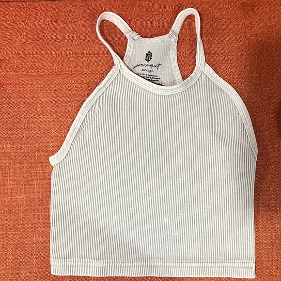 Free People happiness runs crop tank stone eagle NWOT - Picture 7 of 7